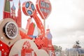 MOSCOW, RUSSIA Ã¢â¬â May 31, 2018: The design of the clock, leading the countdown to the start of the world Cup in Russia on